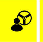 Fahrer mit Lenkradsymbol