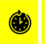 Uhrsymbol auf gelbem Hintergrund